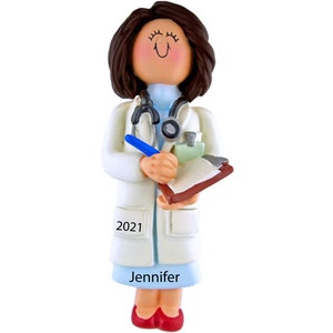 Doctor Ornament, Personalized Doctor Gift, Christmas 2025, White Coat Ornament, Medical Ornament, Medical Student Gift, White Coat Ceremony
