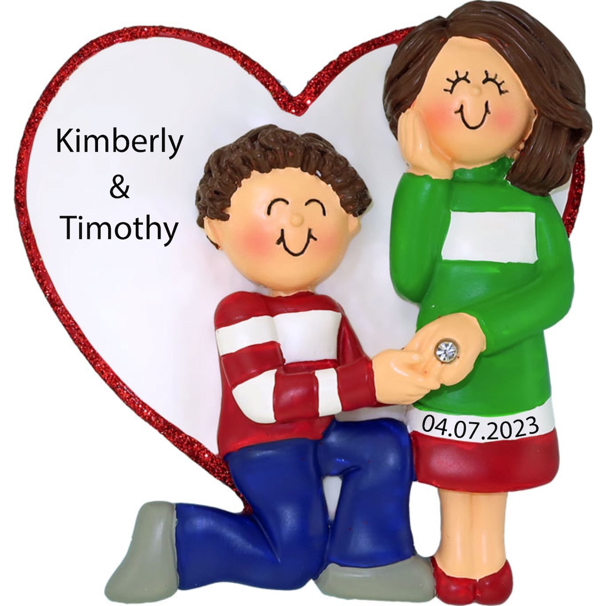 She Said Yes Ornament Marry Me Ornament Proposal Ornament First Christmas Engaged Ornament Personalized Engagement Christmas Ornament 2025