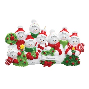 Personalized Christmas Ornaments 2025 Family of 8 Ornament Personalized Family Christmas Ornament Custom Grandkids Ornament Grandchildren