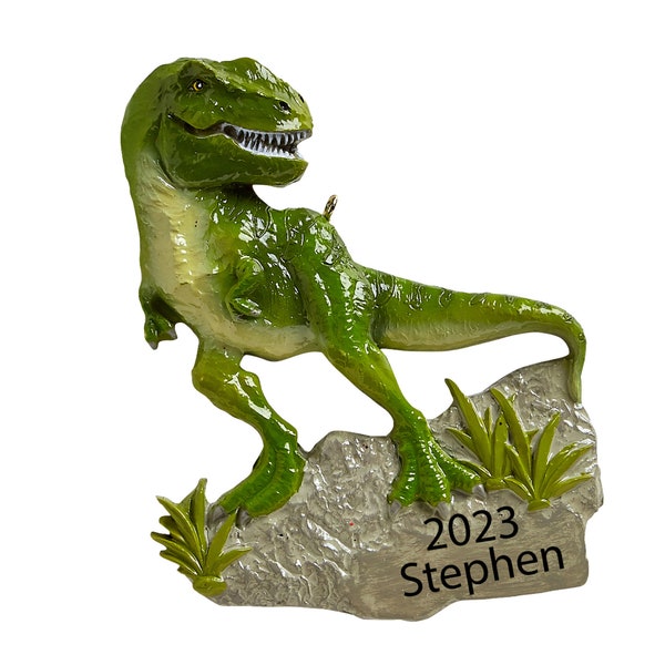 Green dinosaur ornament