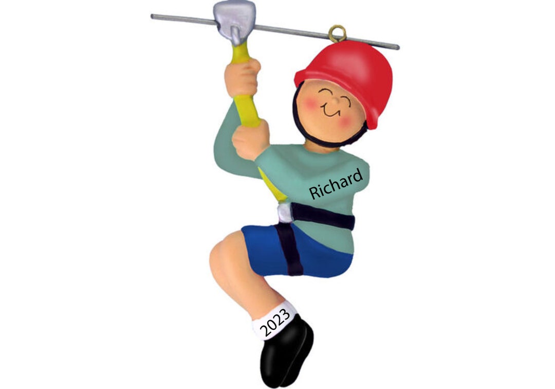 Zipline Ornaments, Christmas Gifts 2023, Personalized Zip Line Gifts