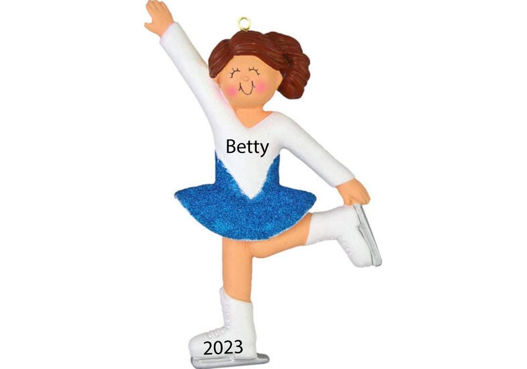 Girl Ice Skating Ornament Personalized Ice Skater Christmas Ornament