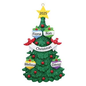 2025 Christmas Ornaments Family Christmas Ornament Personalize First Family of 4 Ornament Custom Family of Four Ornament Xmas Tree Ornament