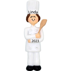 Chef Ornament, Personalized Christmas Chef Gifts 2025, Baker Ornament, Cooking Ornament, Cooking Gift For Women-Food Ornaments-Cooking Apron