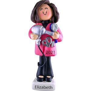 Hair Dresser Ornament Personalized Hair Stylist Christmas Ornament 2025 Custom Hairdresser Gift Hairstylist Gift, Hair Dresser Gift Figurine