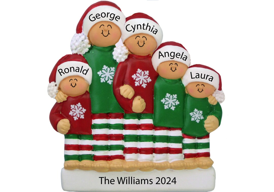Personalized Family Christmas Ornament 2025 Family of 5 Ornaments ...