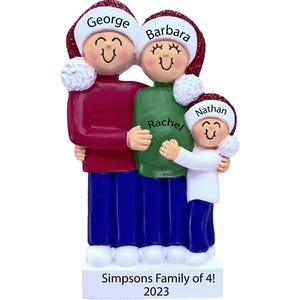Expecting Christmas Ornament 2025 2025 Personalized Family of 3 Pregnant Ornament Custom Pregnancy Reveal Ornament Due Date Ornament