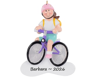 Bicycle Ornament Personalized 2026, First Bike Christmas Gift for Girl, Learning to Ride Keepsake for Daughter Granddaughter, New Bike Gift