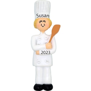 Chef Ornament, Personalized Christmas Chef Gifts 2025, Baker Ornament, Cooking Ornament, Cooking Gift For Women-Food Ornaments-Cooking Apron