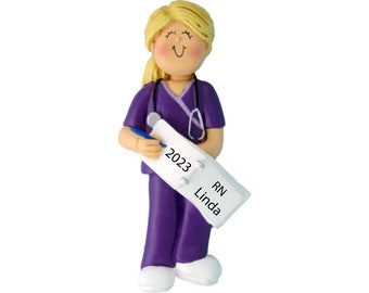 Nurse Ornament, Personalized Christmas Nurse Gift 2023, Nurse Graduation Ornament,RN Ornament,Gift For Nurse,Practitioner Ornament,New Nurse