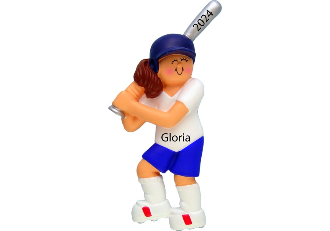 Personalized Softball Player Ornament, Softball Gifts, Softball Player ...
