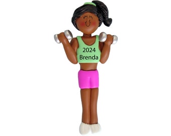 Fitness ornament, Weight Lifting Ornament Personal Trainer Gifts for Her Weightlifting Ornament Workout Ornament Fitness Gifts, Gym Ornament