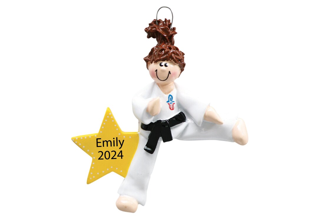 Girl Karate Ornament Personalized Karate Gifts Christmas 2023 Taekwondo
