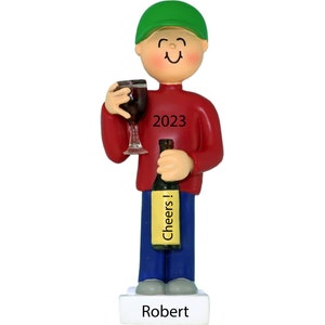 Custom Wine Ornament, Christmas Gifts 2025, Christmas Ornament, Wine Lover Gift, Christmas Wine Lover Ornaments, Alcoholic Gifts For Him