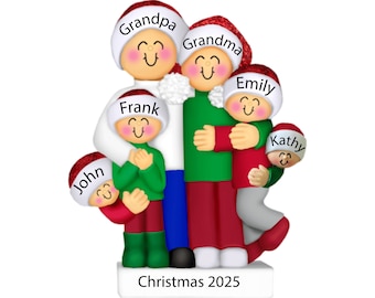 2026 Family Christmas Ornaments Personalized Grandkids Ornament, Grandchildren Ornament, Custom Family of 6 Ornament Family of Six Ornament