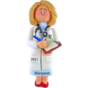 Doctor Ornament, Personalized Doctor Gift, Christmas 2025, White Coat Ornament, Medical Ornament, Medical Student Gift, White Coat Ceremony