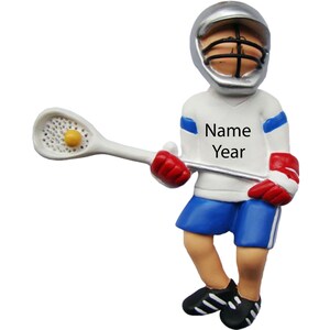 Custom Lacrosse Ornament, Lacrosse Stick Christmas Ornament, Lacrosse Gifts, Lacrosse, Sports Ornaments, Gift For Him, Girls Lacrosse Gift afbeelding 2