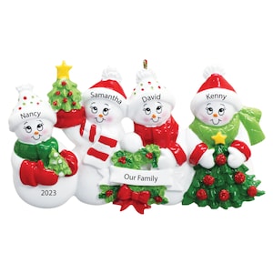 Personalized Christmas Ornaments 2025 Family of 4 Ornament Personalized Family Christmas Ornament Custom Grandkids Ornament Grandchildren