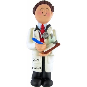 Doctor Ornament, Personalized Doctor Gift, Christmas 2025, White Coat Ornament, Medical Ornament, Medical Student Gift, White Coat Ceremony