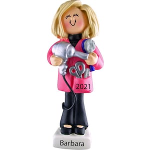 Hair Dresser Ornament Personalized Hair Stylist Christmas Ornament 2025 Custom Hairdresser Gift Hairstylist Gift, Hair Dresser Gift Figurine