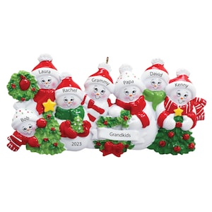 Personalized Christmas Ornaments 2025 Family of 7 Ornament Personalized Family Christmas Ornament Custom Grandkids Ornament Grandchildren