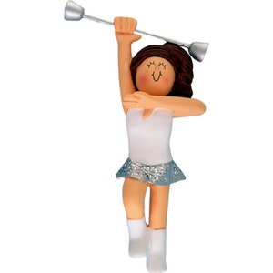 Baton Twirling Ornament, Personalized Gymnastics Gift, Christmas 2023