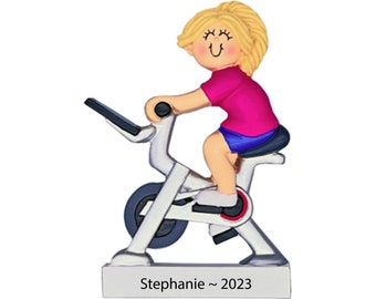 Personalized Exercise Bike Ornament, Gym Gifts, Sport Ornament, Workout Gifts For Her, Fitness Gifts For Her-Bicycle Christmas Ornament 2023