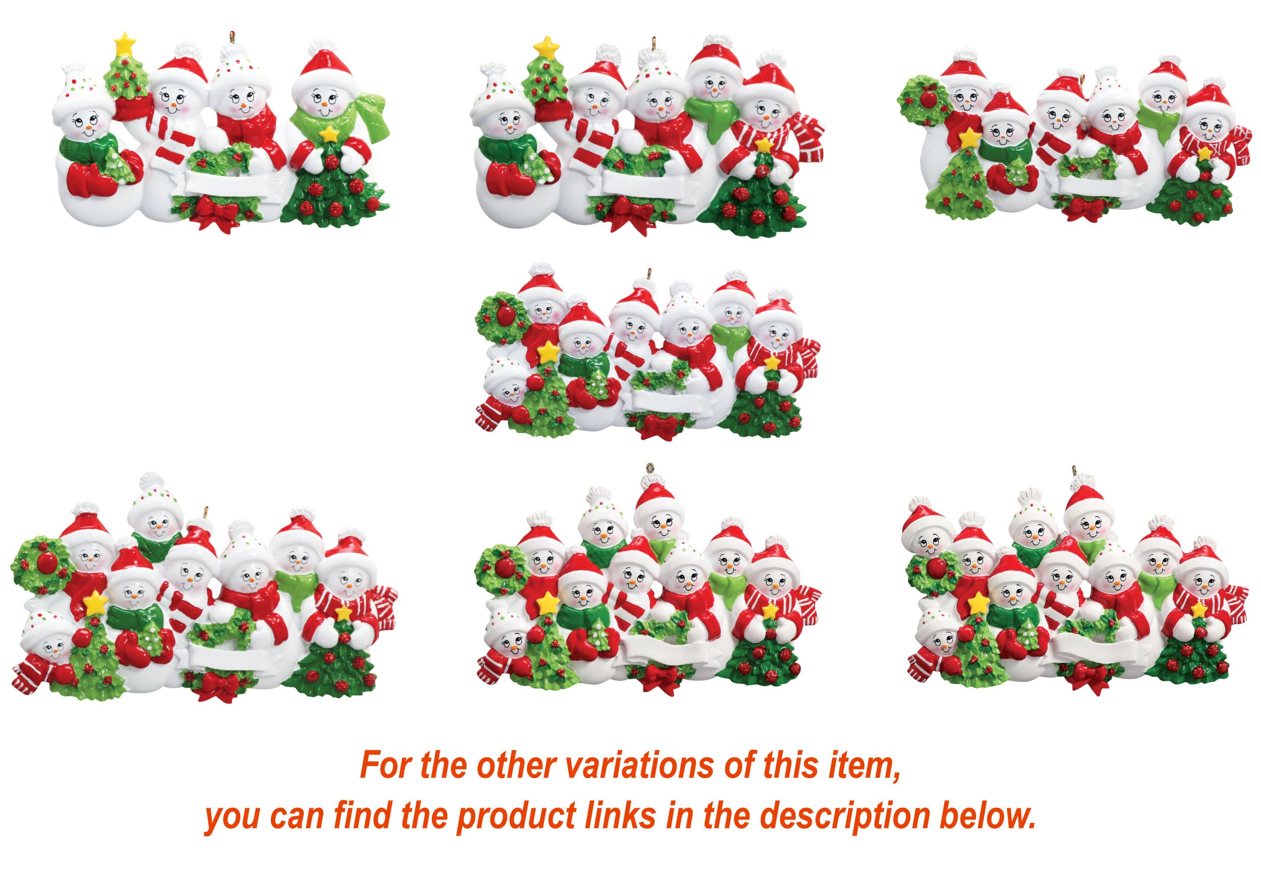 Family Christmas Ornaments Personalized 2025 Custom Family of 10 ...