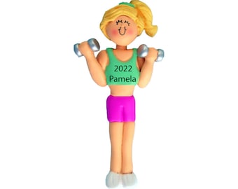 Personal Trainer Gifts, Fitness ornament, Weight lifting Ornament, Workout Ornament, Gym Ornament, Crossfit ornament, Work out Ornament