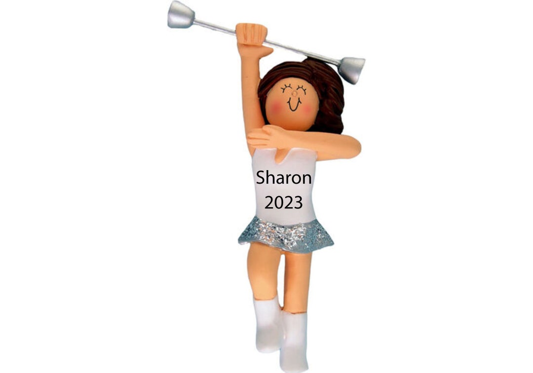 Baton Twirling Ornament, Personalized Gymnastics Gift, Christmas 2023