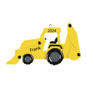 Bulldozer Christmas Ornament Personalized Ornaments For Boys 2025 Excavator Ornaments For Kids Christmas Ornaments Construction Vehicle