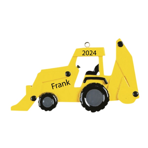 Bulldozer Christmas Ornament Personalized Ornaments For Boys 2023 Excavator Ornaments For Kids Christmas Ornaments Construction Vehicle