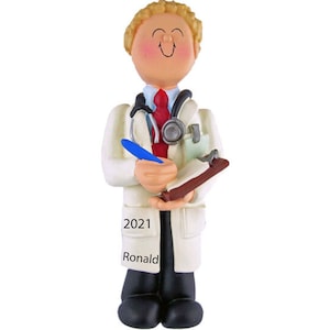 Doctor Ornament, Personalized Doctor Gift, Christmas 2025, White Coat Ornament, Medical Ornament, Medical Student Gift, White Coat Ceremony