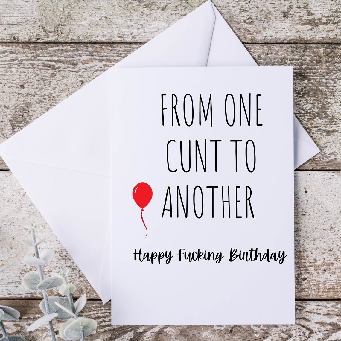Naughty Birthday Card for Best Friend From One Cunt to Another | Etsy