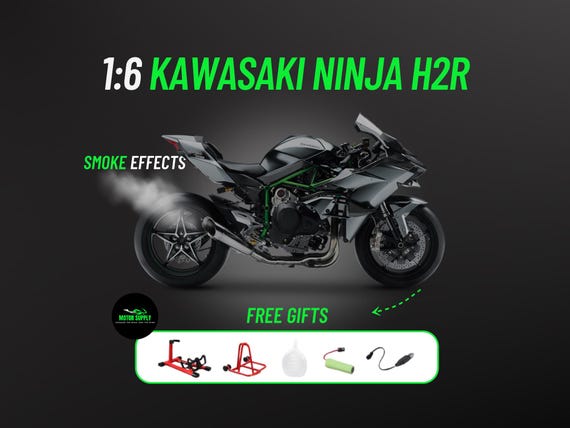 Kawasaki Ninja H2R 1:6 Model Motorcycle - Model Bike