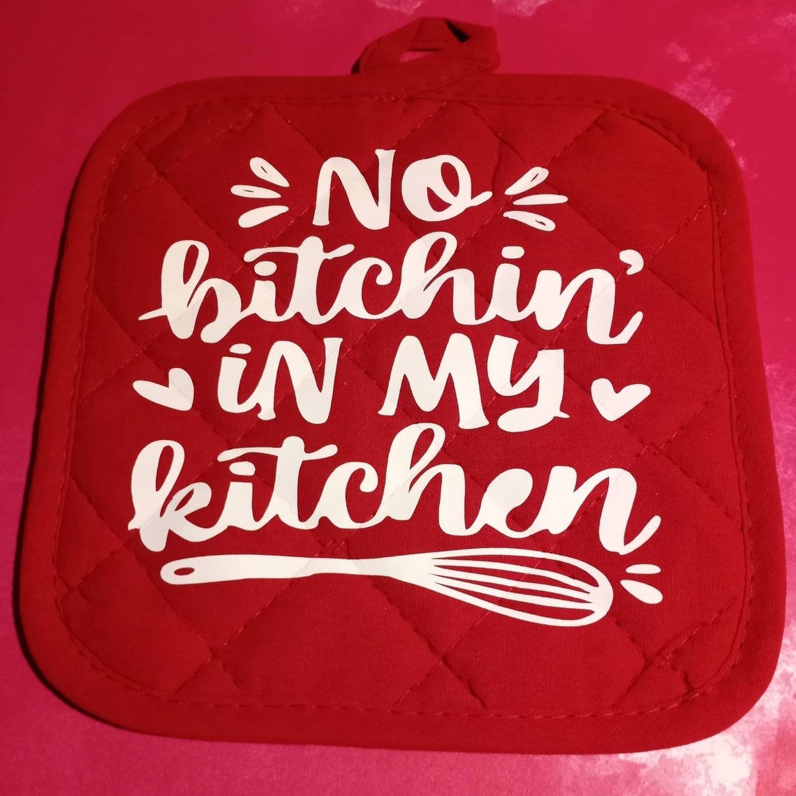 Potholder pot holder with sayings kitchen gift Etsy