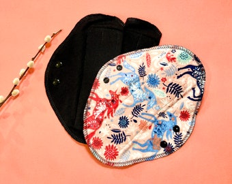 1pc Reusable Period Cloth Pad/Heavy Flow/ Ecofriendly Waterproof PUL/ Organic Cotton Core/Flannel Cotton/ Unicorn/ Washable/ Easy to Care