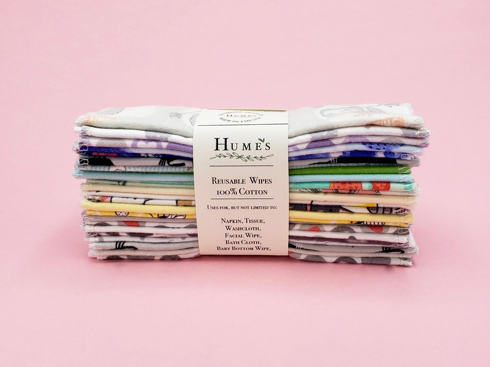 Cotton Flannel Wipes: Reusable Washcloths, Facial Cloths, Baby Wipes