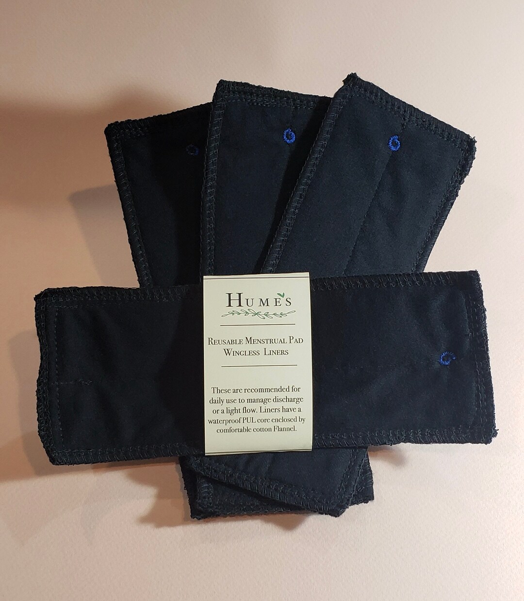 Unisex Wingless Reusable Pads Sets of 4 Incontinence/menstruation