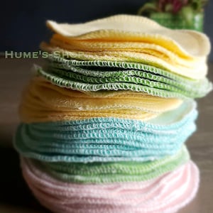 Reusable Cotton Flannel Facial Rounds: Solid Colors, Makeup Removal