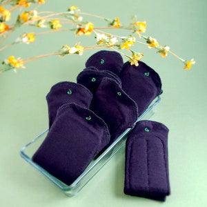 Reusable Organic Cotton Heavy Flow Pads, Ecofriendly PUL Core, Set of 4