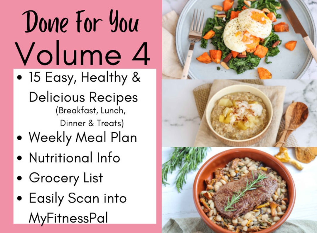 Volume 4 Healthy Recipes | Printable Recipe Ebook | Meal Plan Cookbook ...