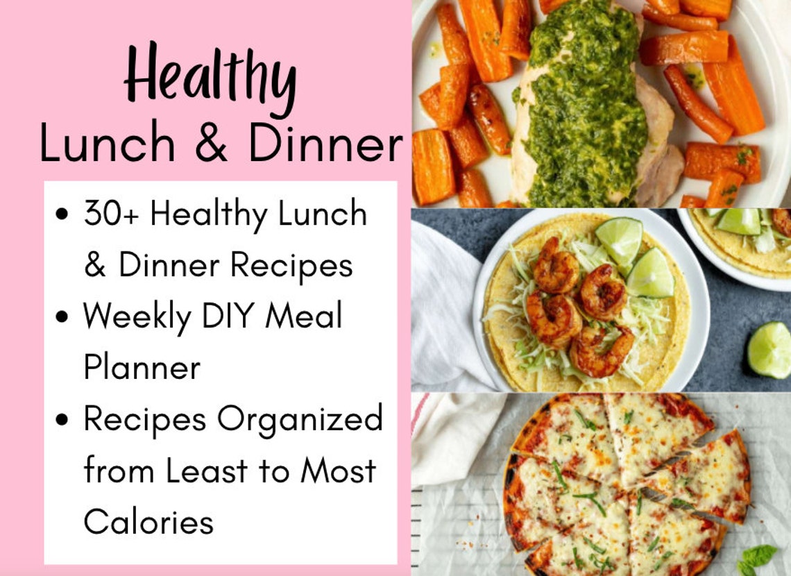 Complete Healthy Meal Recipes Printable Recipe Ebook Meal Plan Cookbook