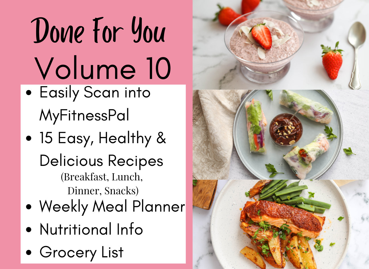 Volume 10 Healthy Recipes Printable Recipe eBook Meal Plan Cookbook ...