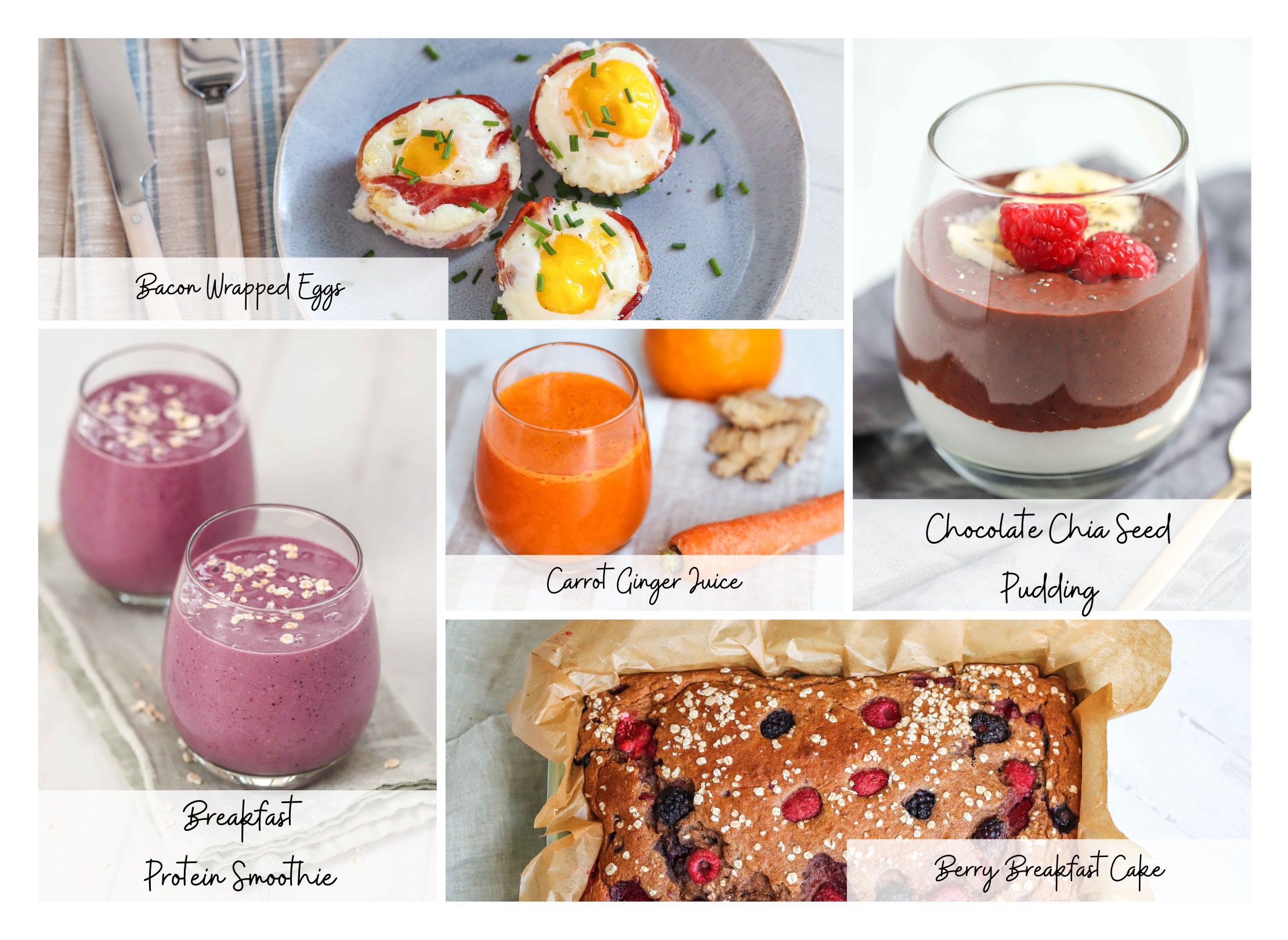 Volume 2 Healthy Recipes Printable Recipe Ebook Meal Plan Cookbook ...