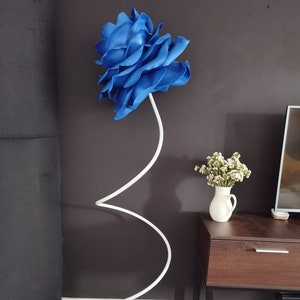 Night light in the bedroom, Highlight for your home, big rose on stand, adjustable height, indoor floor lamp, cozy warm special decoration