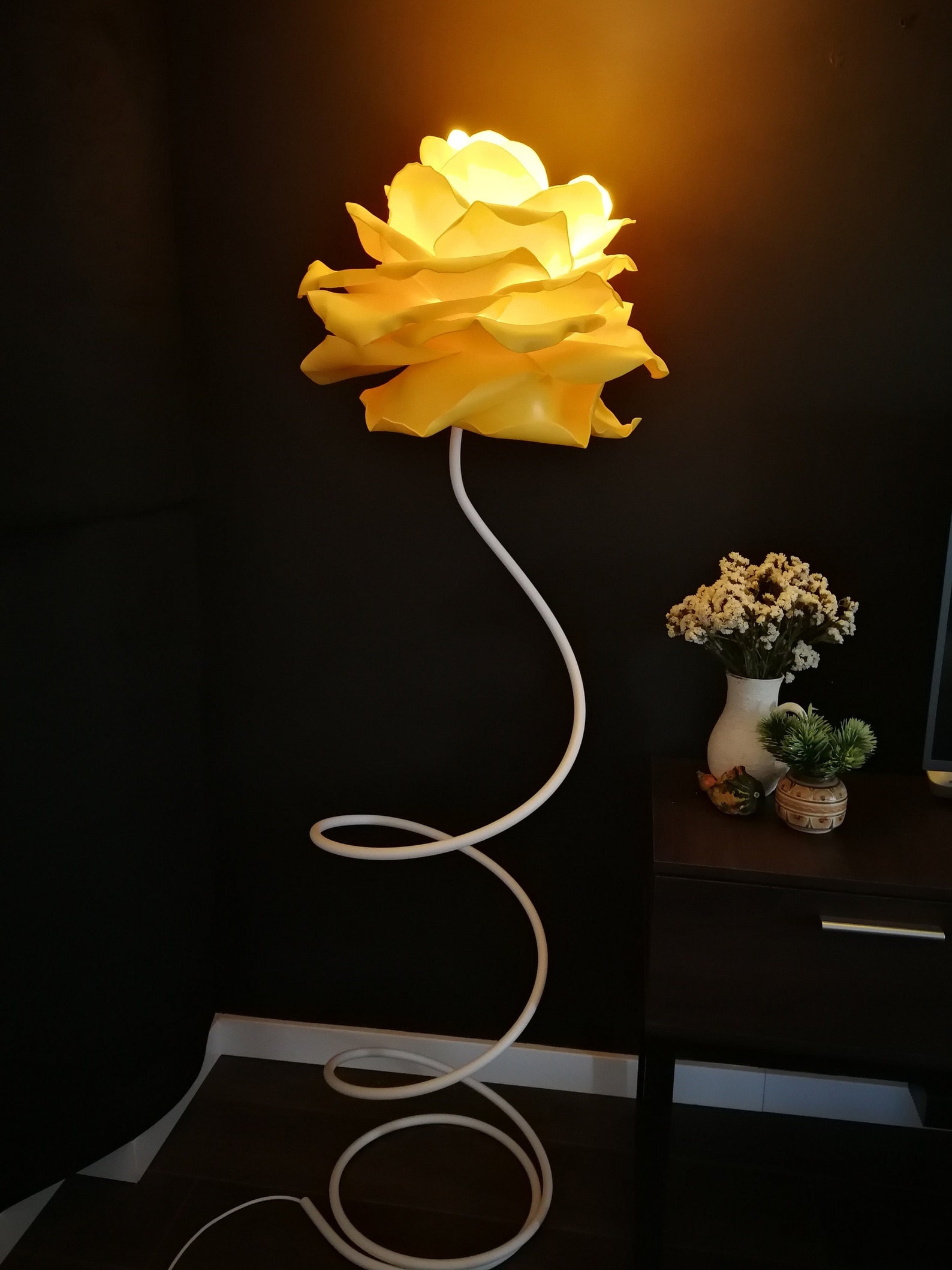 Yellow Lampshade Yellow Light Shade Bright Yellow Accent Etsy