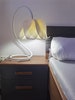 Bluebell desk lamp - white flower accent - vintage inspired statement decor - elegant lamp - tinker bell - coffee table light 