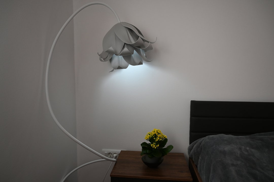 Grey Silver Elegant Space Saving Floor Lighting Fun Home Decor Floor
