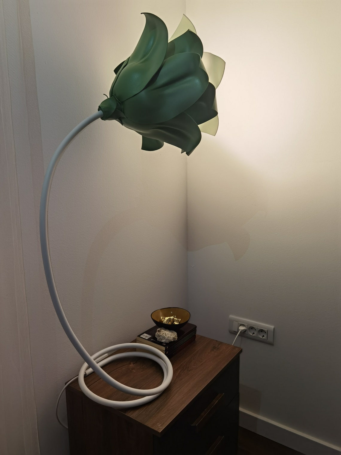 Vintage Inspired Emerald Green Desk Lamp for Cozy Home Mid Etsy